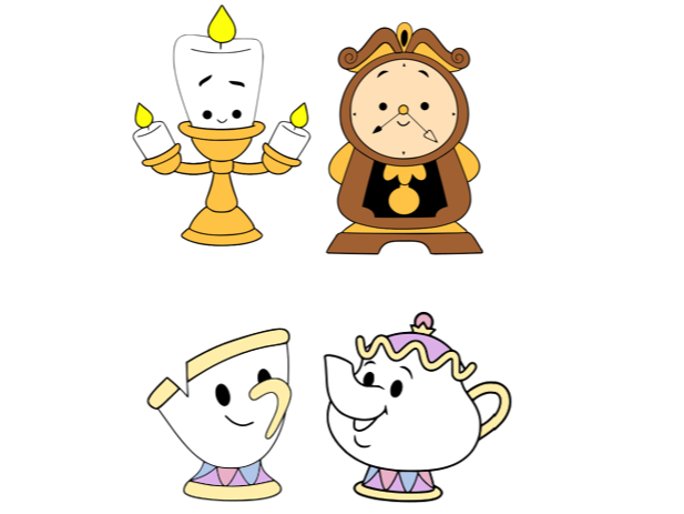 Beauty and the Beast cookie cutter and stamp