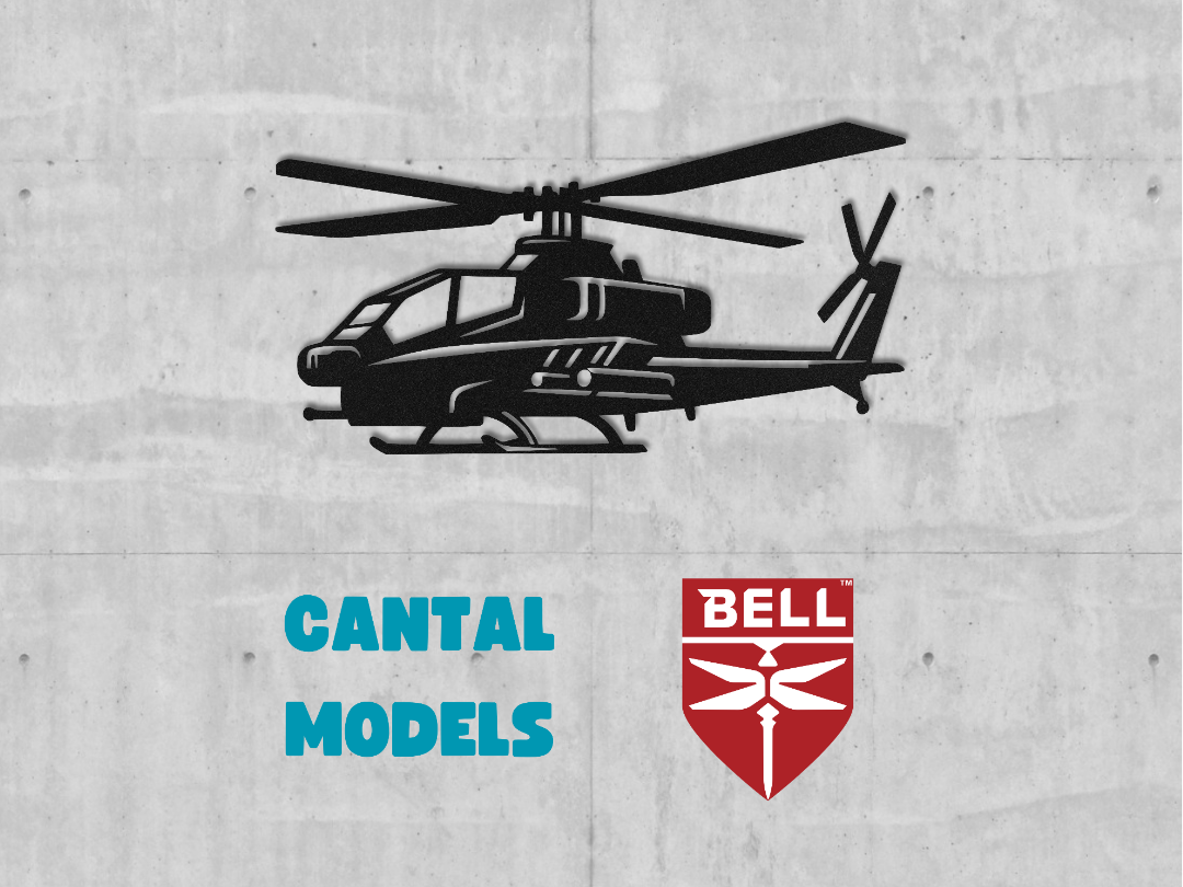 AH-1 COBRA ATTACK HELICOPTER | 2D WALL ART