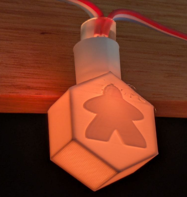 WS2811 12mm Pixel String Hex Meeple Caps