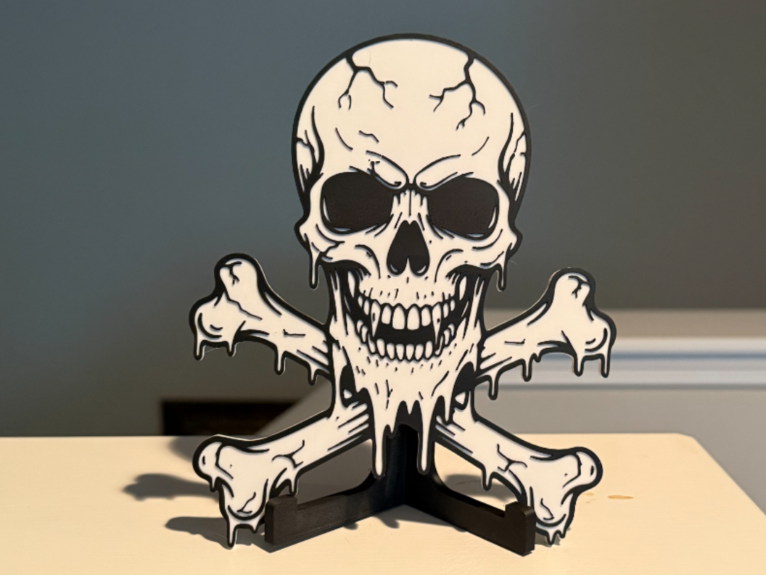 MELTING SKULL - WALL ART