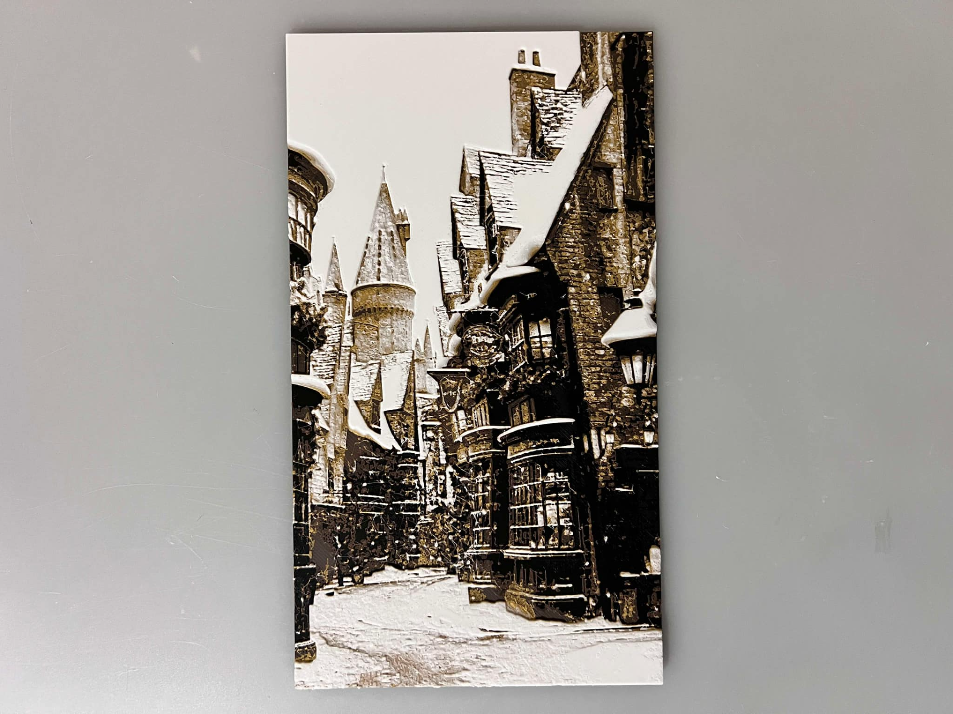 Harry Potter Hogwarts Castle thru Diagon Alley Art