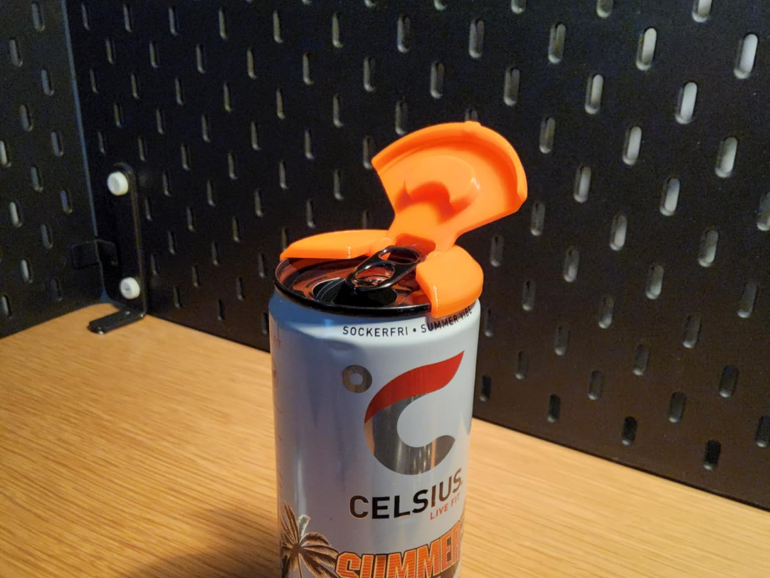 Celcius & Nocco and Soda can lid (Reduced spill)