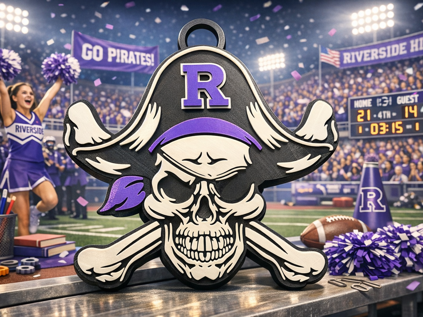 Riverside High School Pirate Hype Chain Durham NC