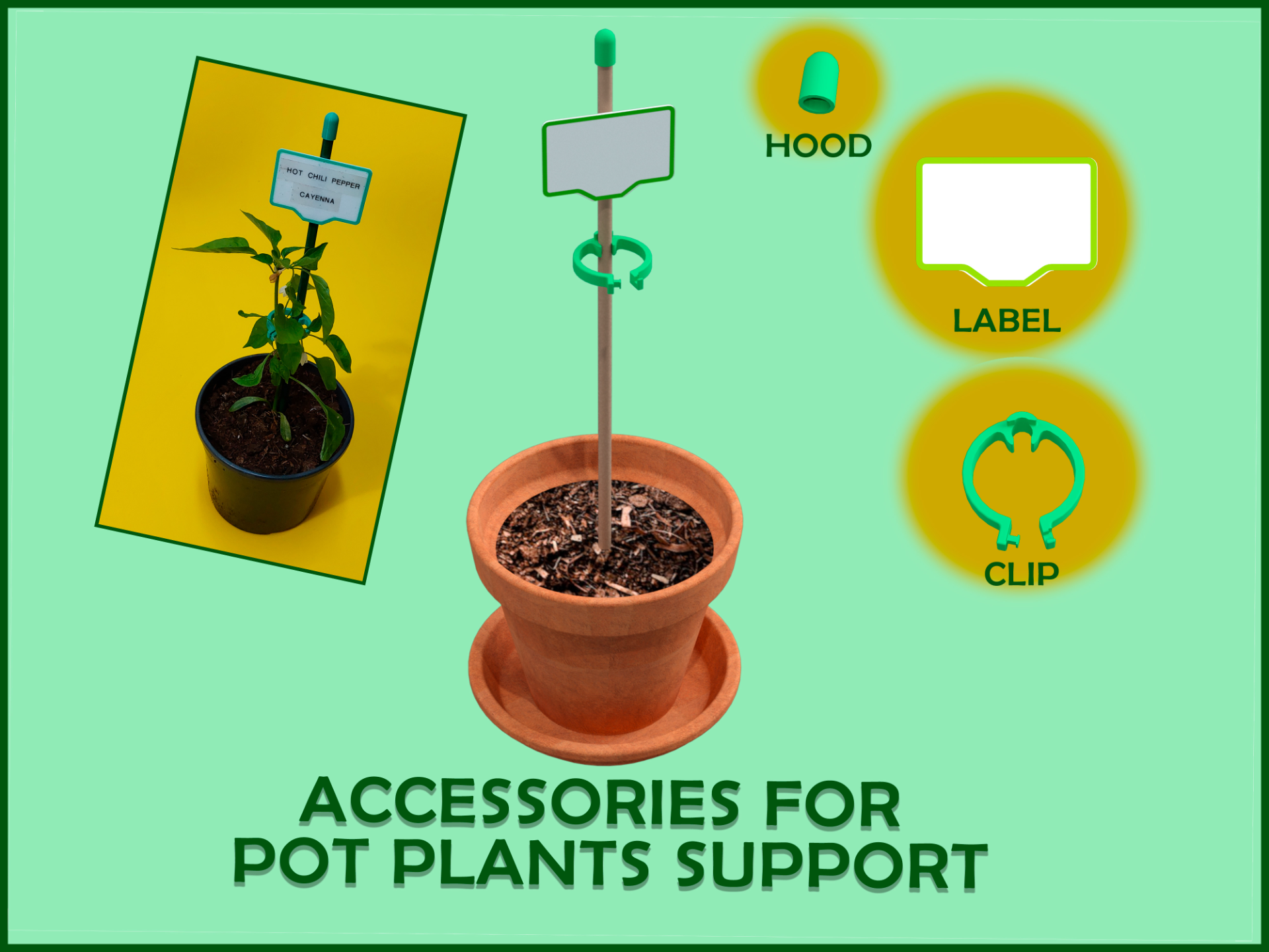 Accessori per il sostegno delle piante in vaso