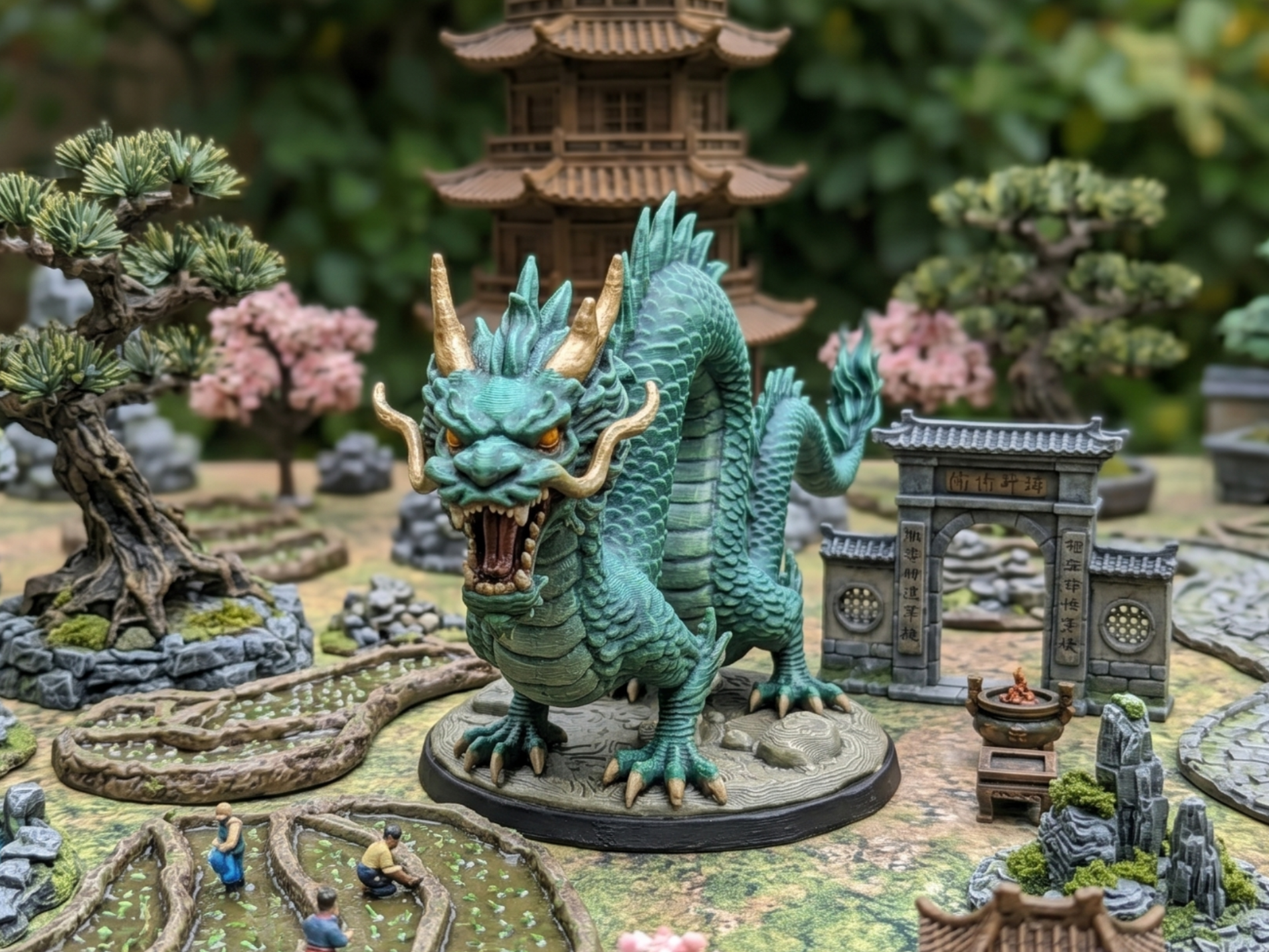 DnD Oriental Lung Dragon miniature