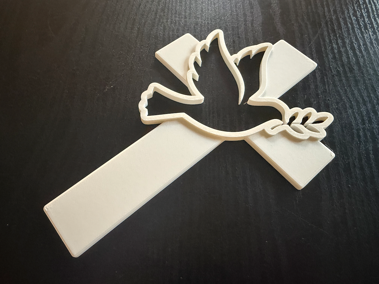 Cross with Dove and Olive Branch v1 solid