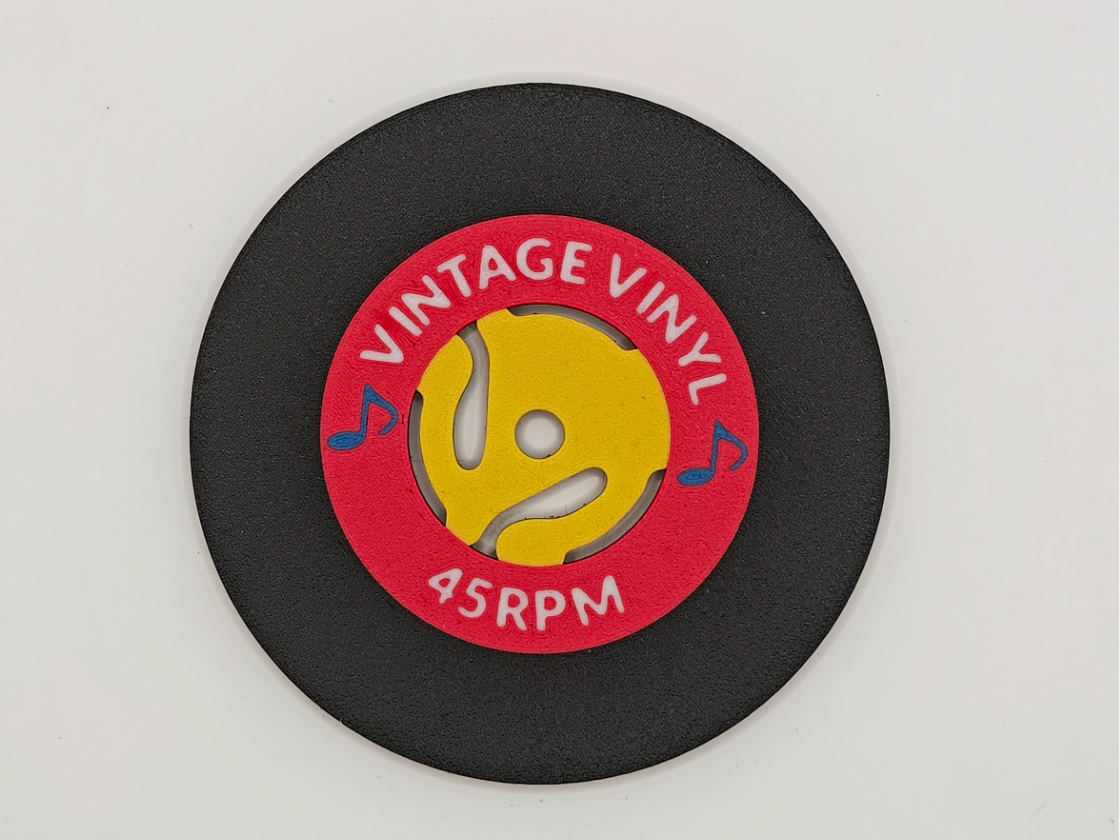 Vintage Vinyl 45RPM Record Coaster (Version 1)