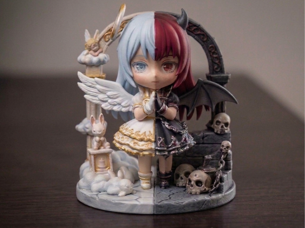 Angel & Demon Shrine Chibi 70mm – Dual Fantasy