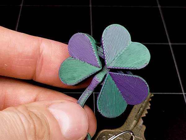 Flexible Shamrock Keychain