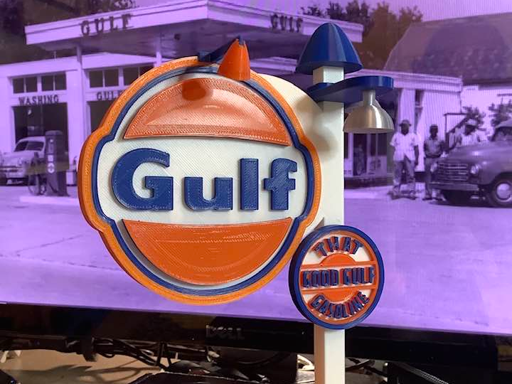 Gulf oil display sign