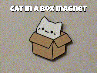Cat in a box magnet