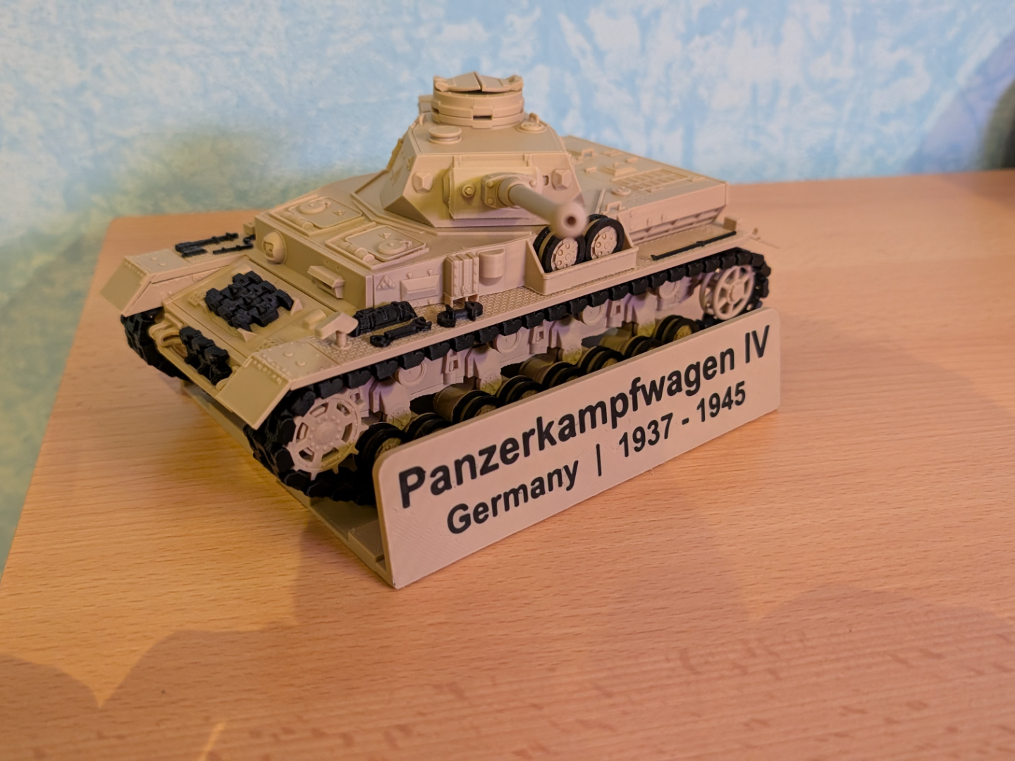 Sign for the Bambulab Panzerkampfwagen IV Tank