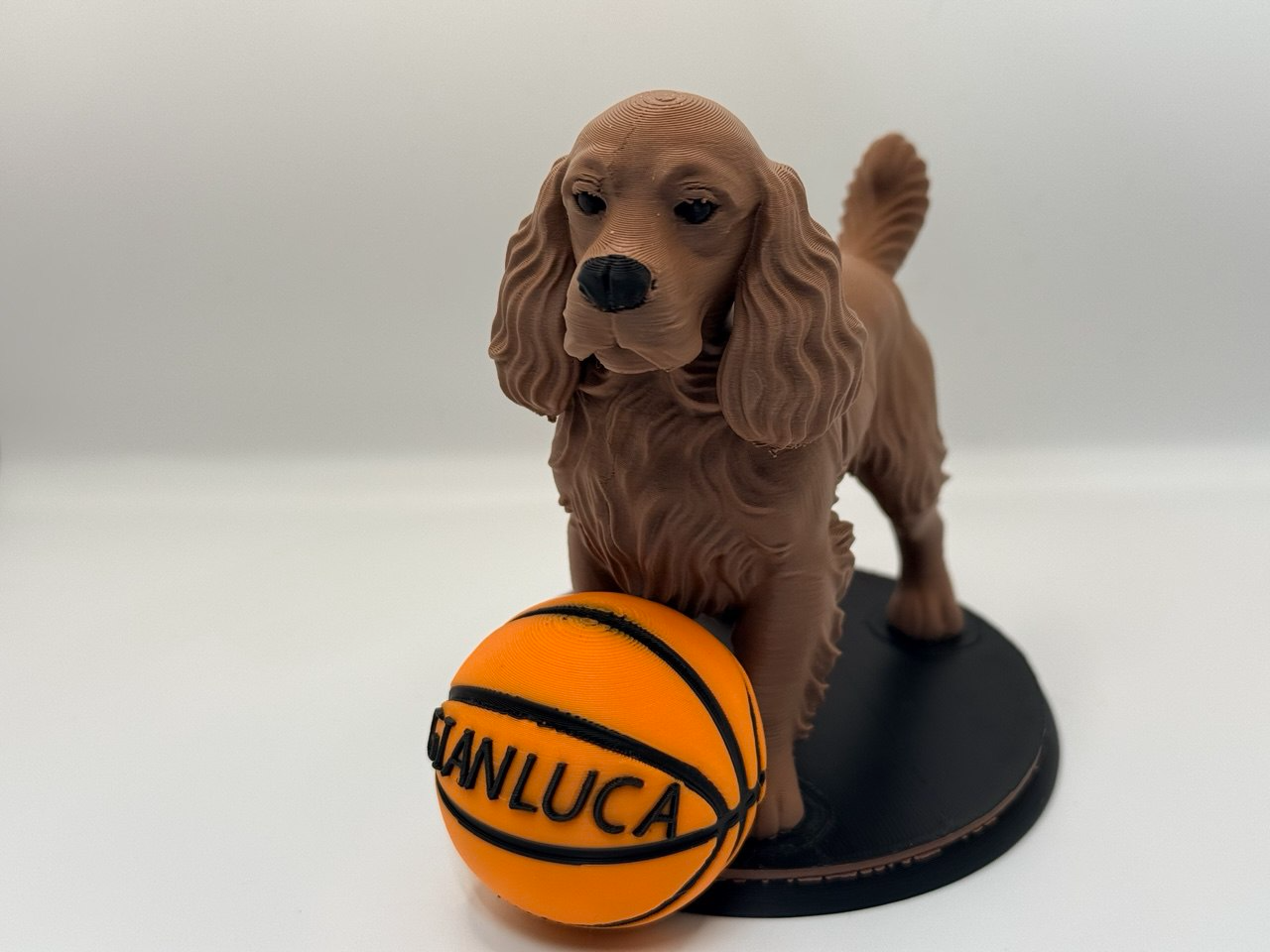 figura Cocker spaniel con nombre editable