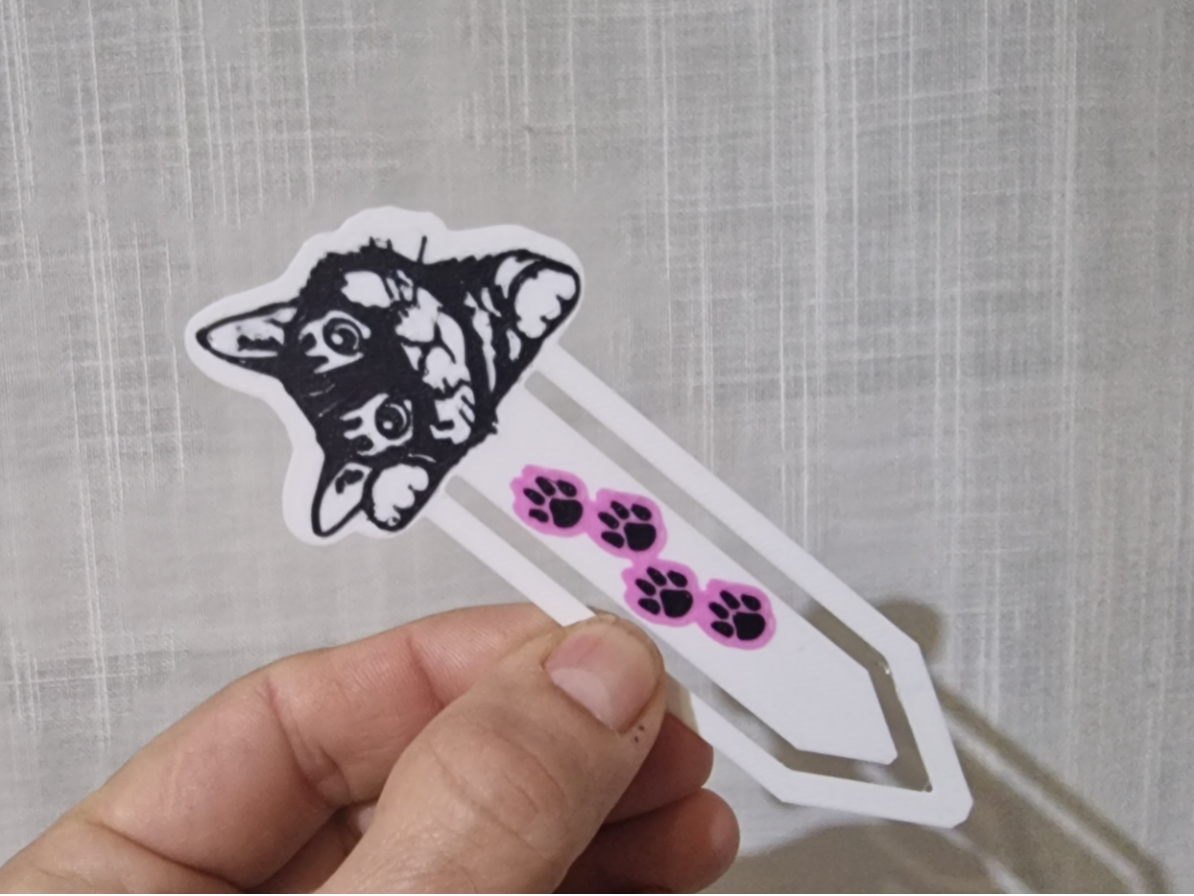 Cat 02 bookmark Marcador de libros Gato 02