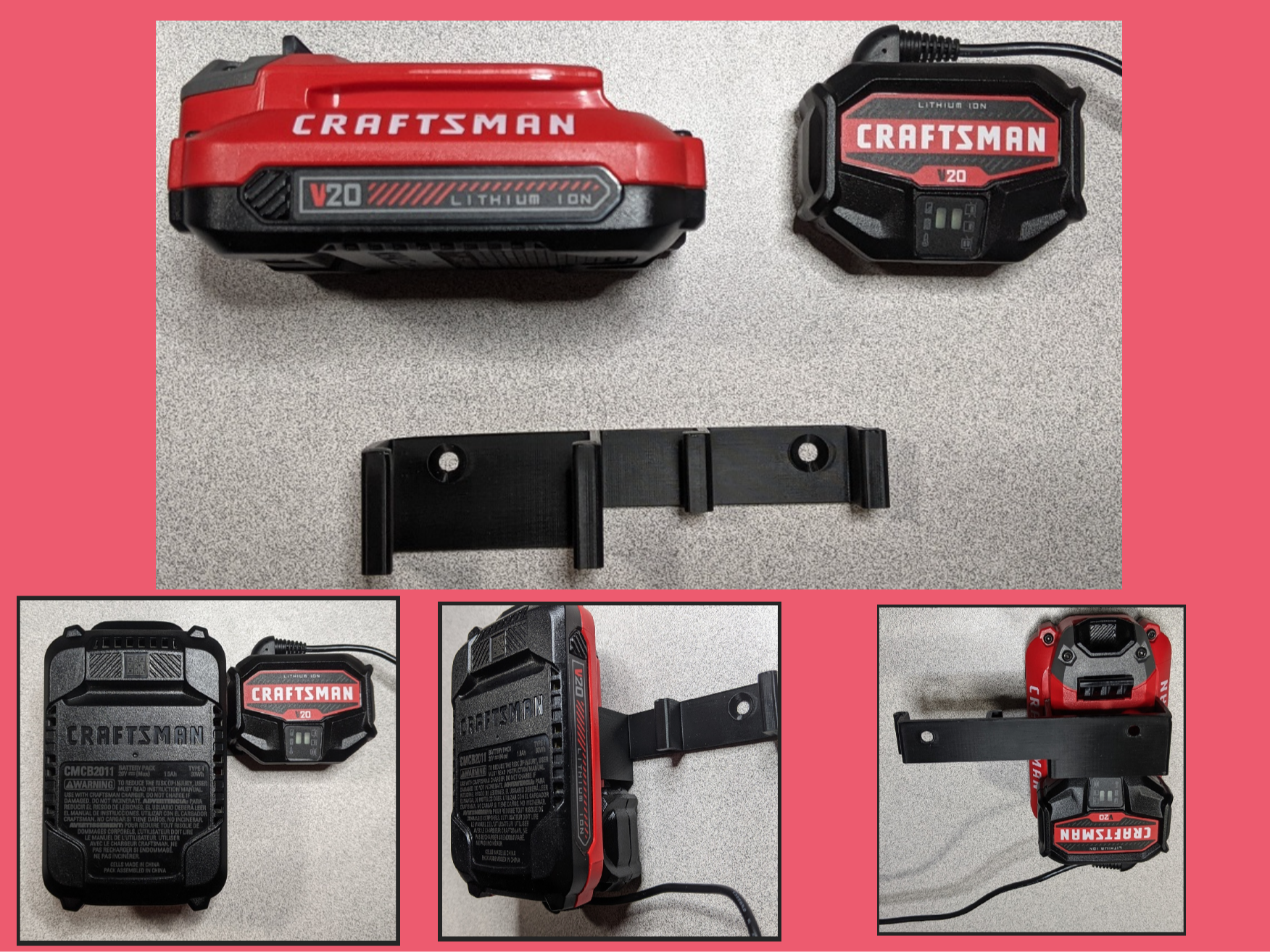 Craftsman V20 Charging Station Bracket Mount