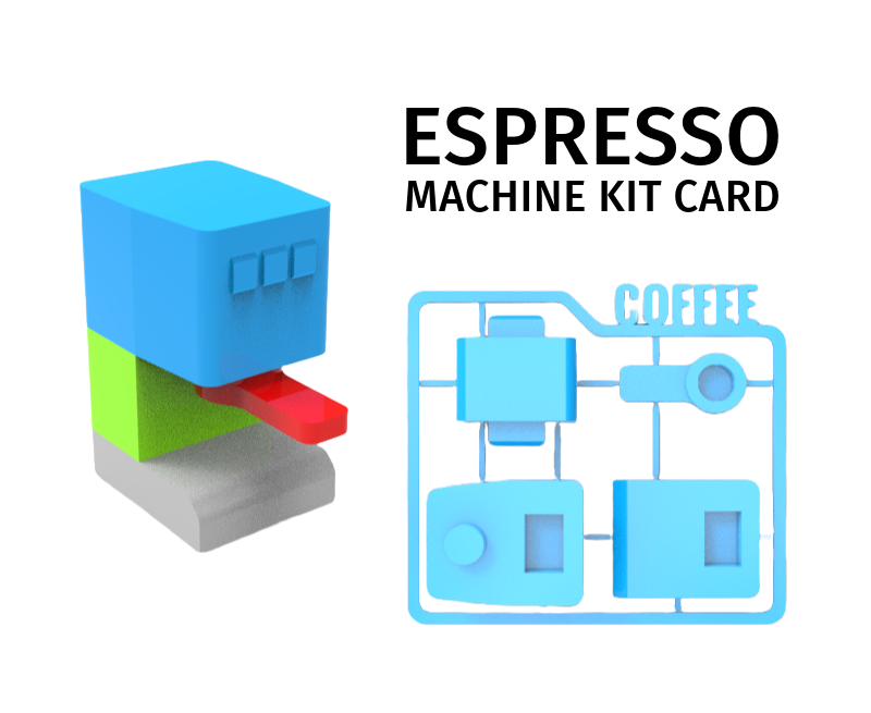 Coffee Espresso Machine Kit Card