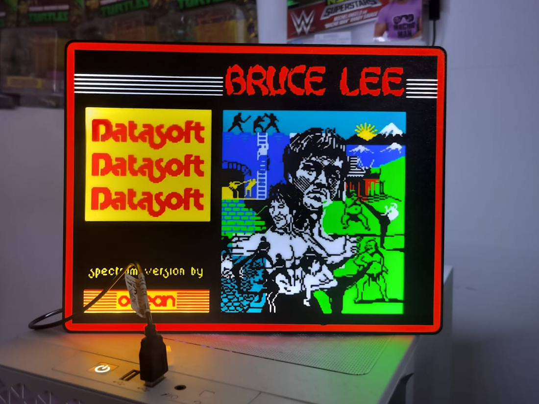 Bruce Lee ZX Spectrum Light box h2c