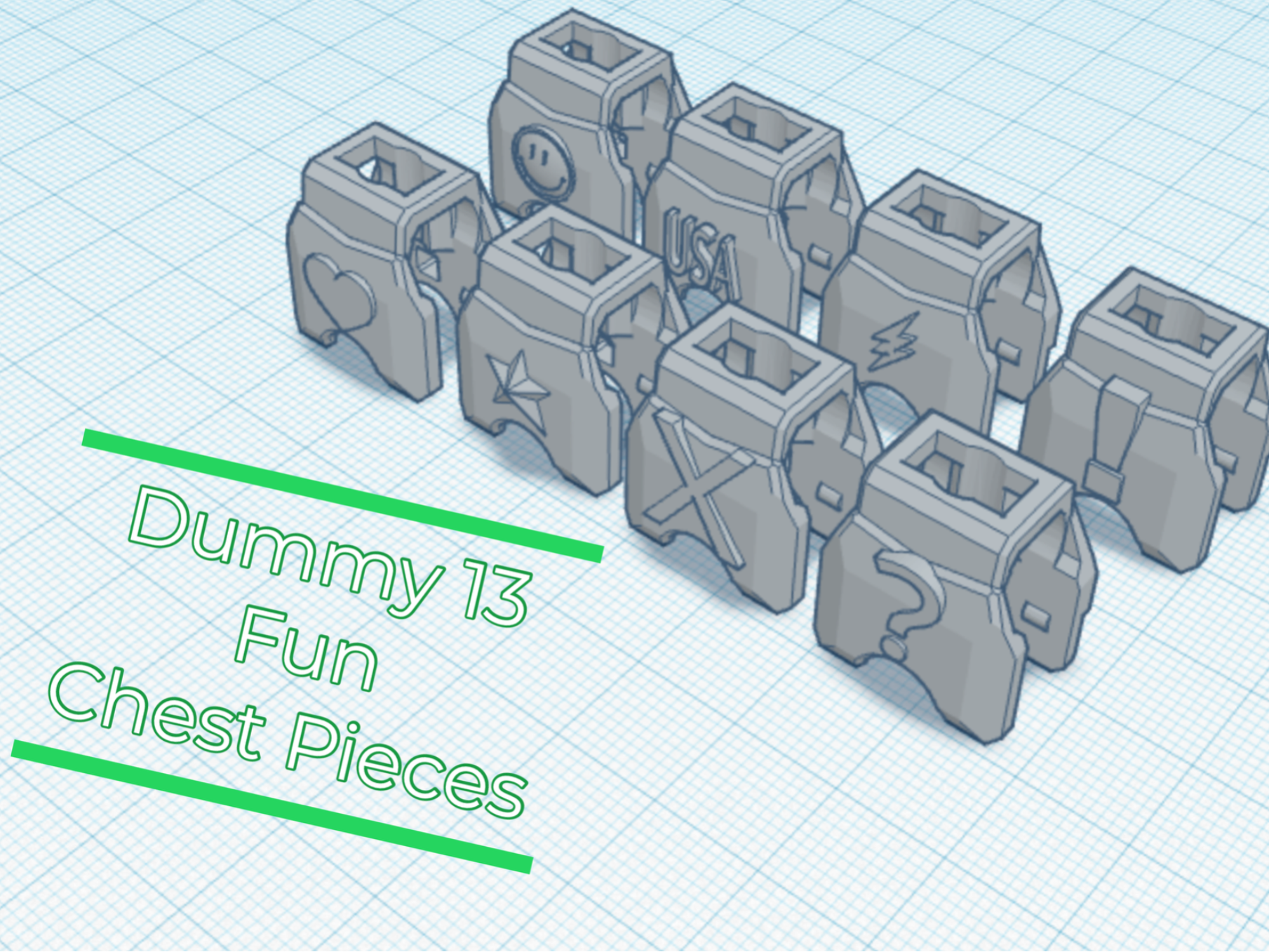 Dummy 13 - Chest Armour Pieces - Fun Choices!