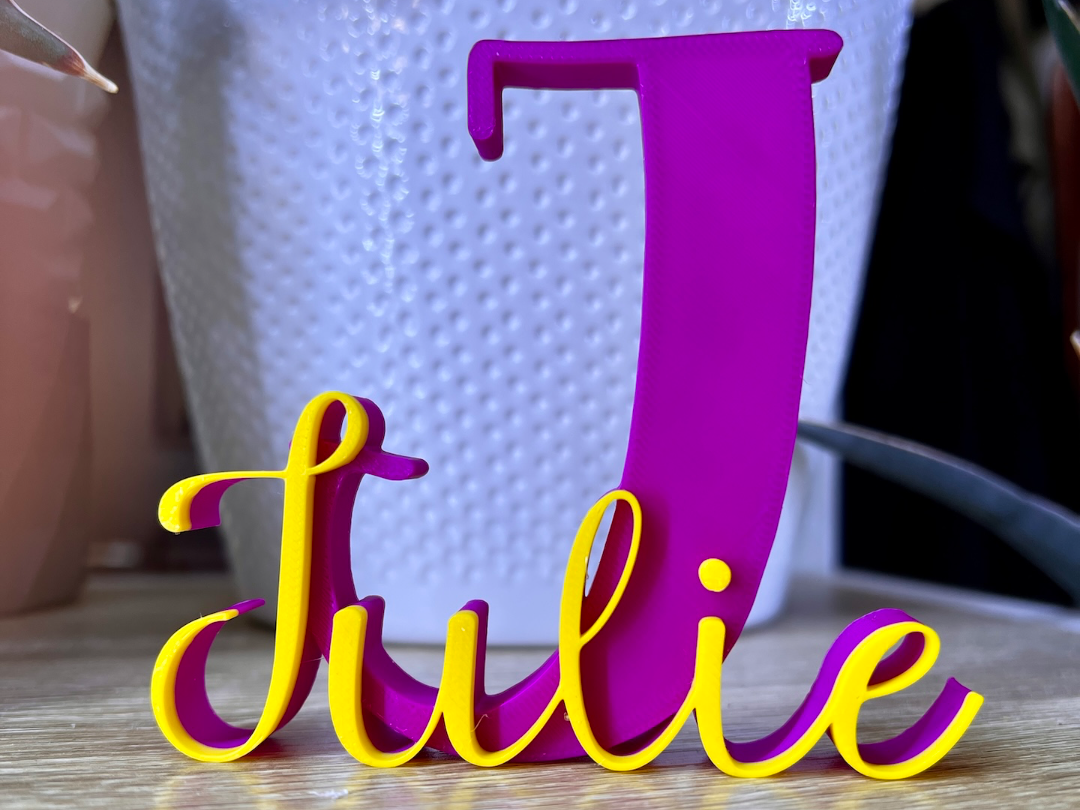 JULIE name ornament nameplate initial names