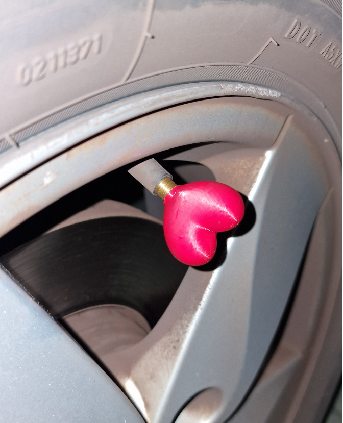 Valve Caps Valentine's Day Heart Tapon rueda coche