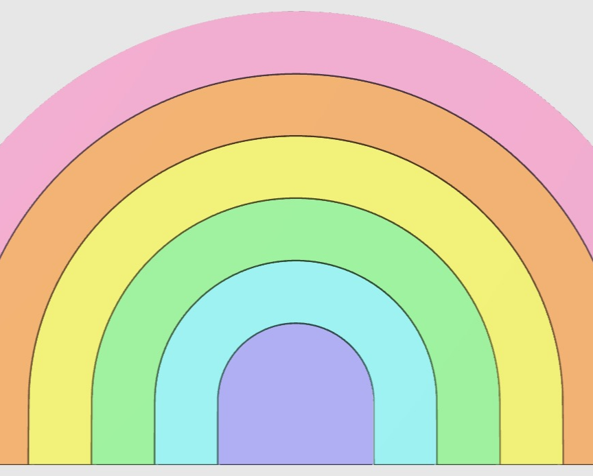 Cute Rainbow with Cloud