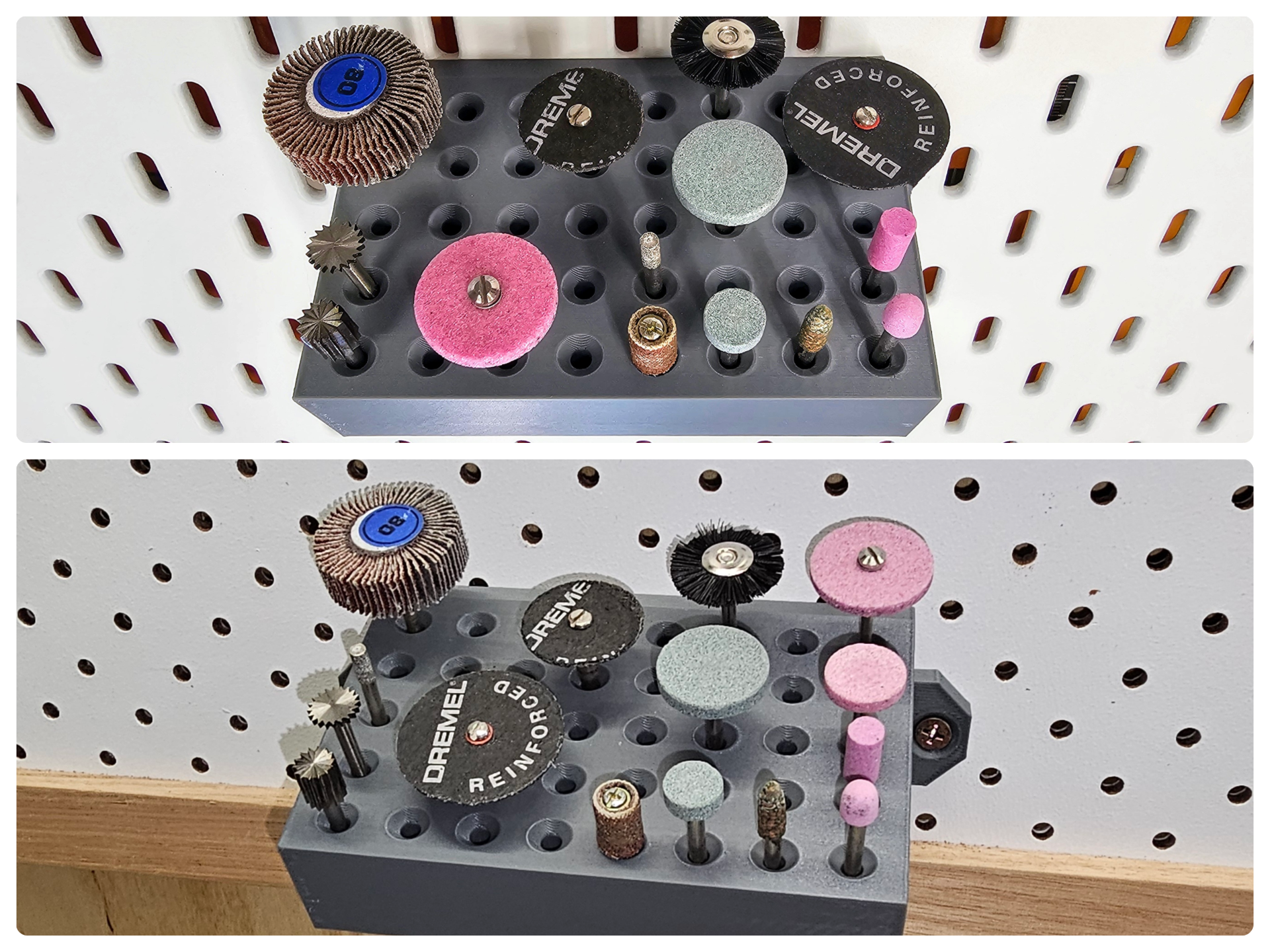 Dremel Bit Holder 40 Hole-Skadis,Pegboard or Wall