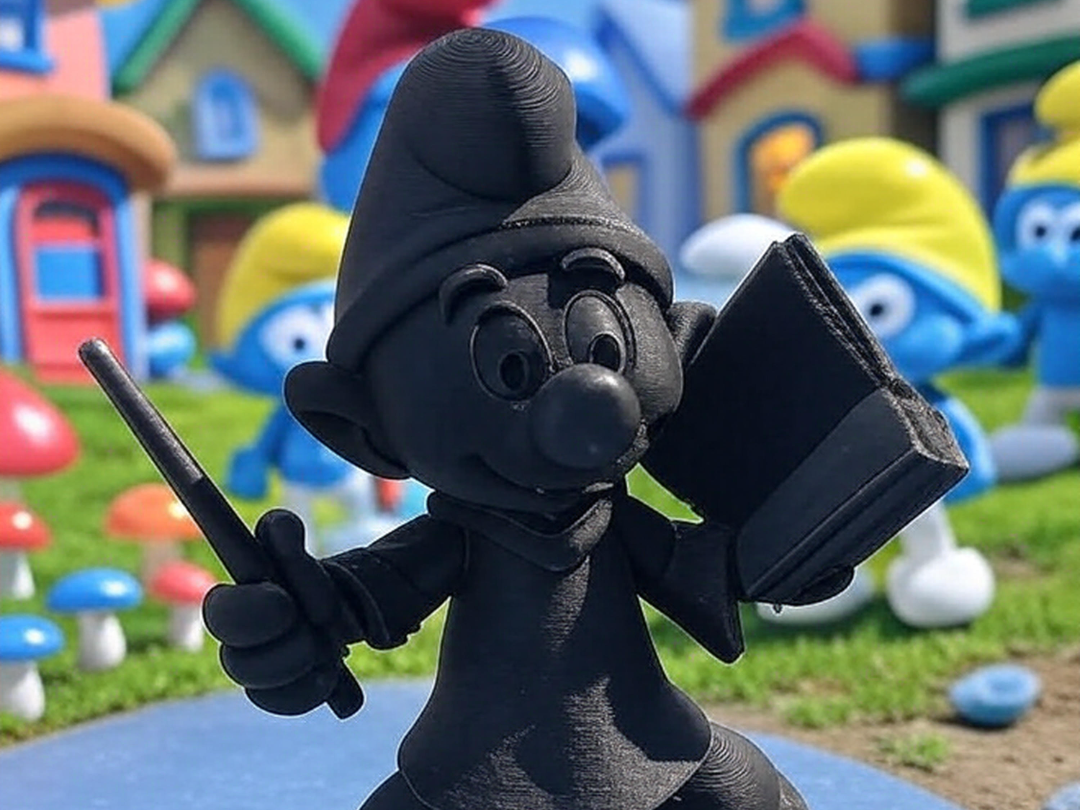 Schtroumpf magicien avec livre magique