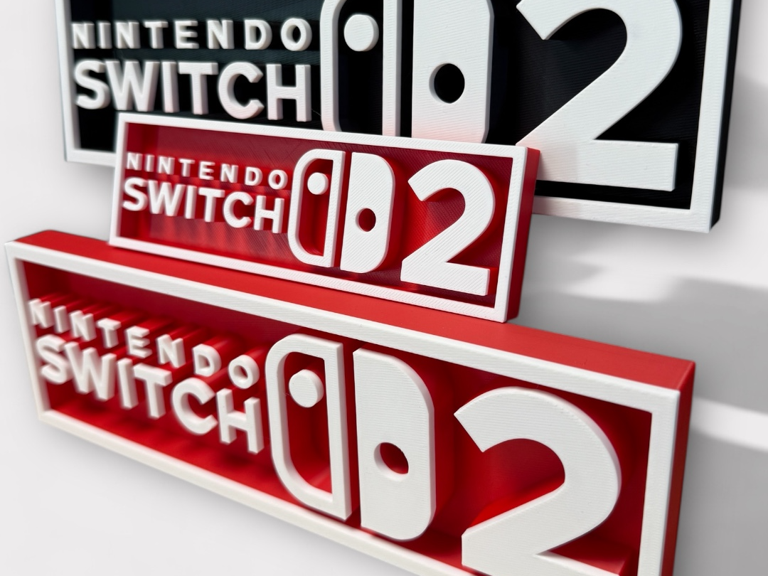 Switch 2 PLAcard Logo Aufsteller Display Stand