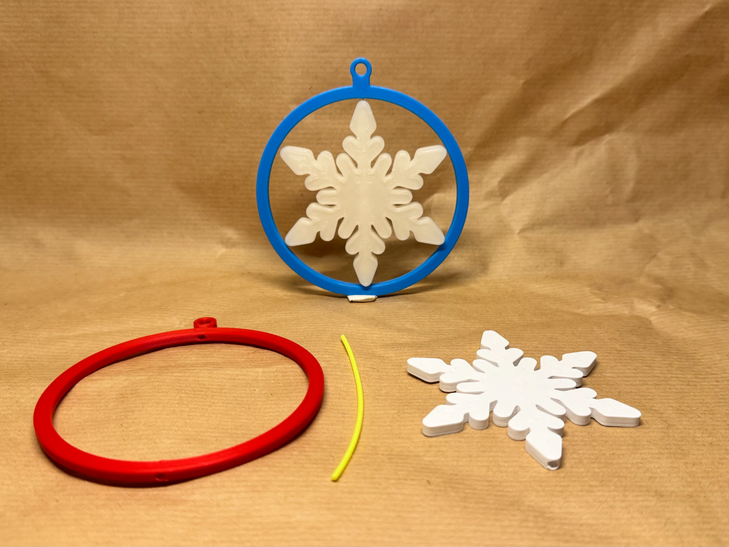 Rotational Christmas Ornament with Filament axis