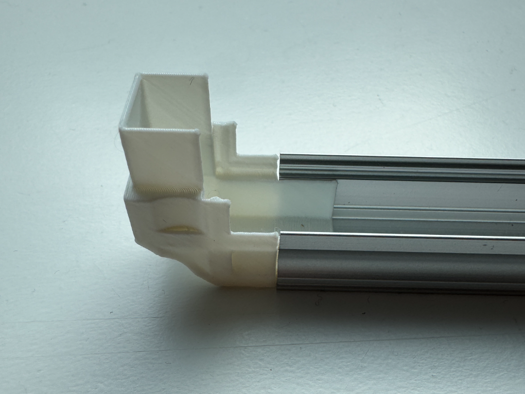 Muzata LED Diffuser Rail 90-Degree joint