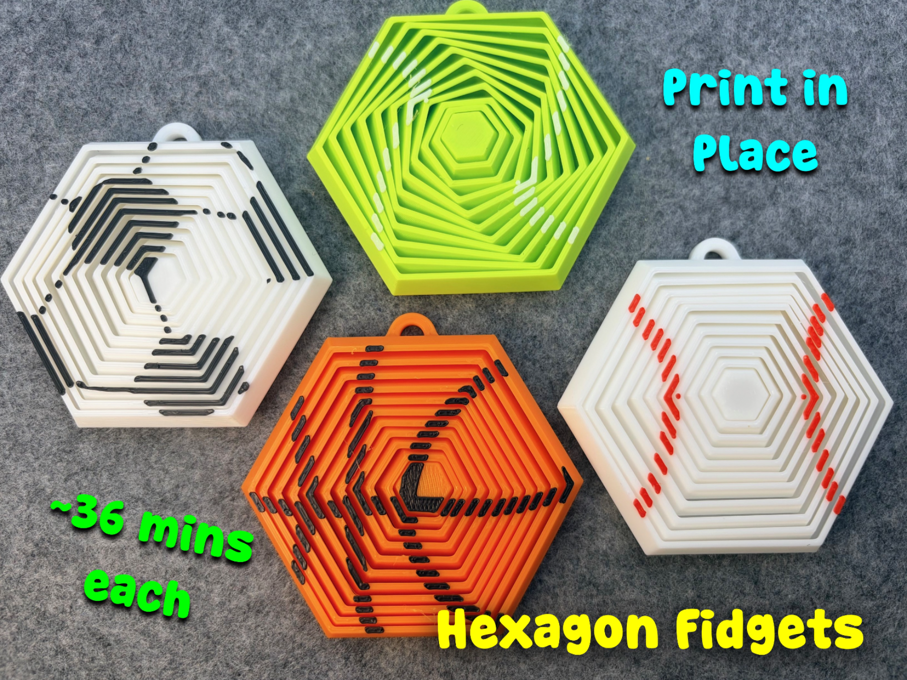 Mini Keychain Hexagon Fidget Sports Balls