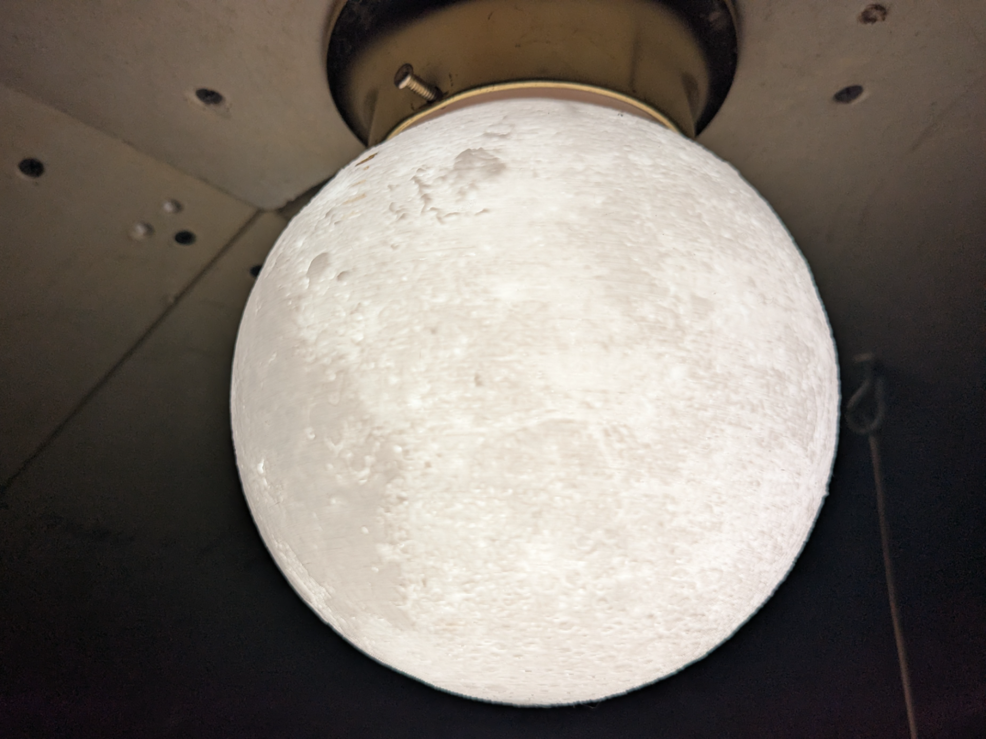 Moon flush mount light cover-85mm mount w 3 screws