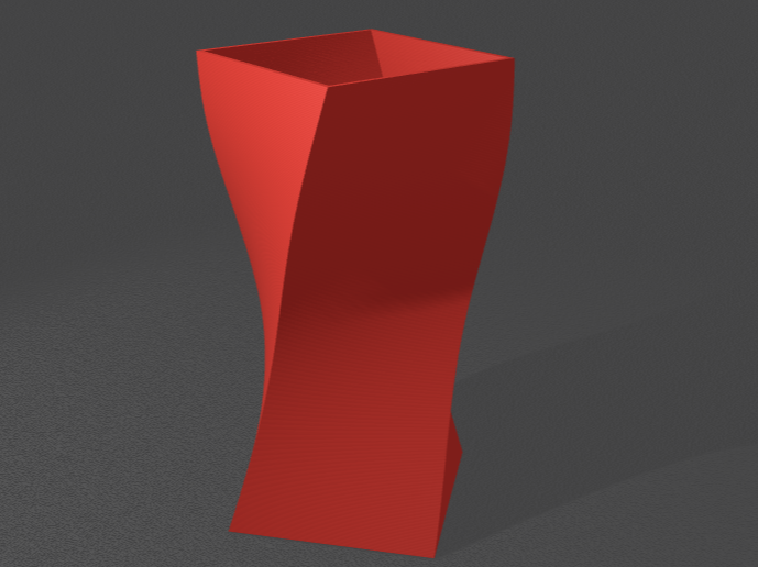 Twist original vase en céramique rouge couleur
