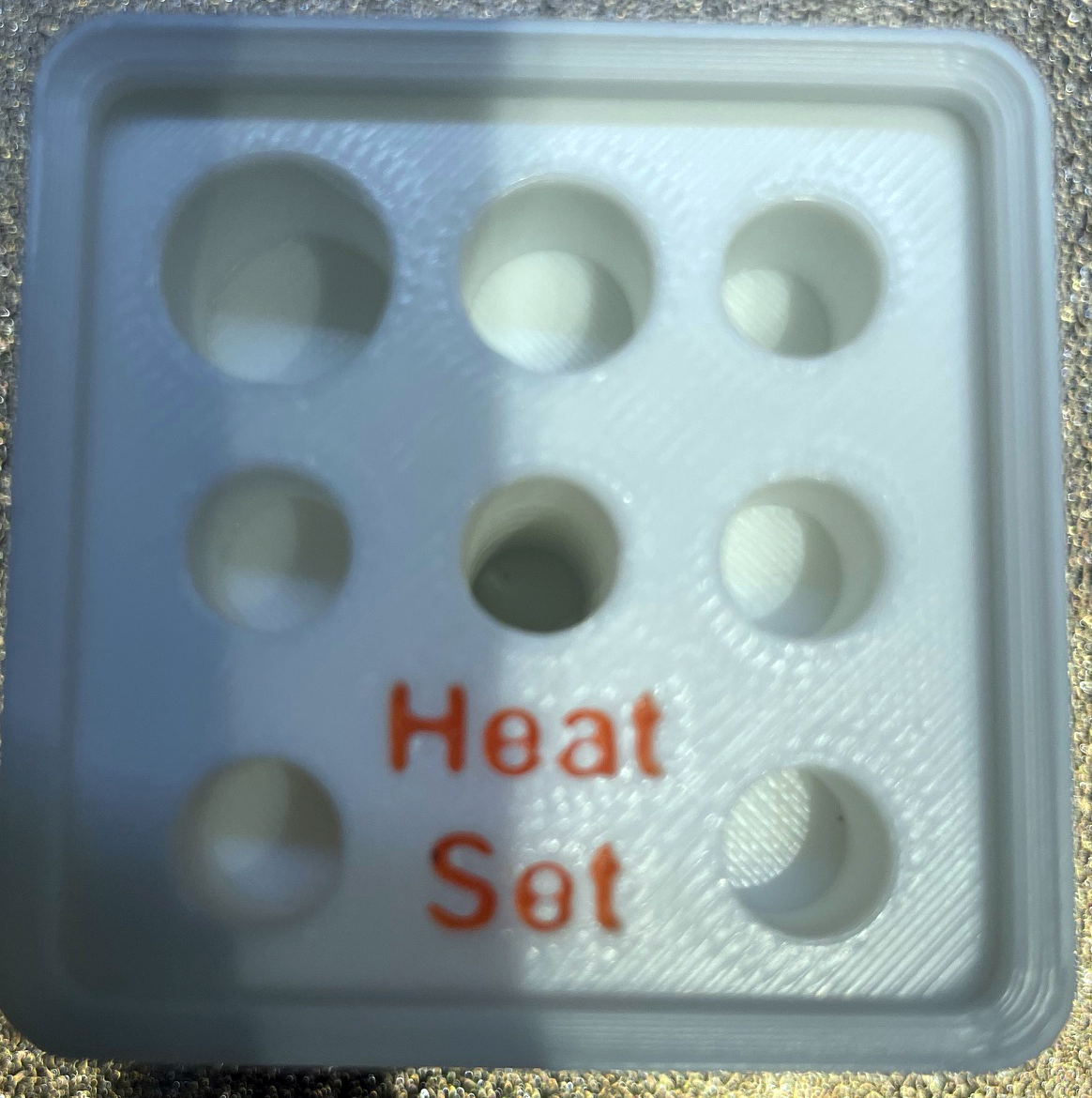 Gridfinity heat insert tool holder (inc. grid+)