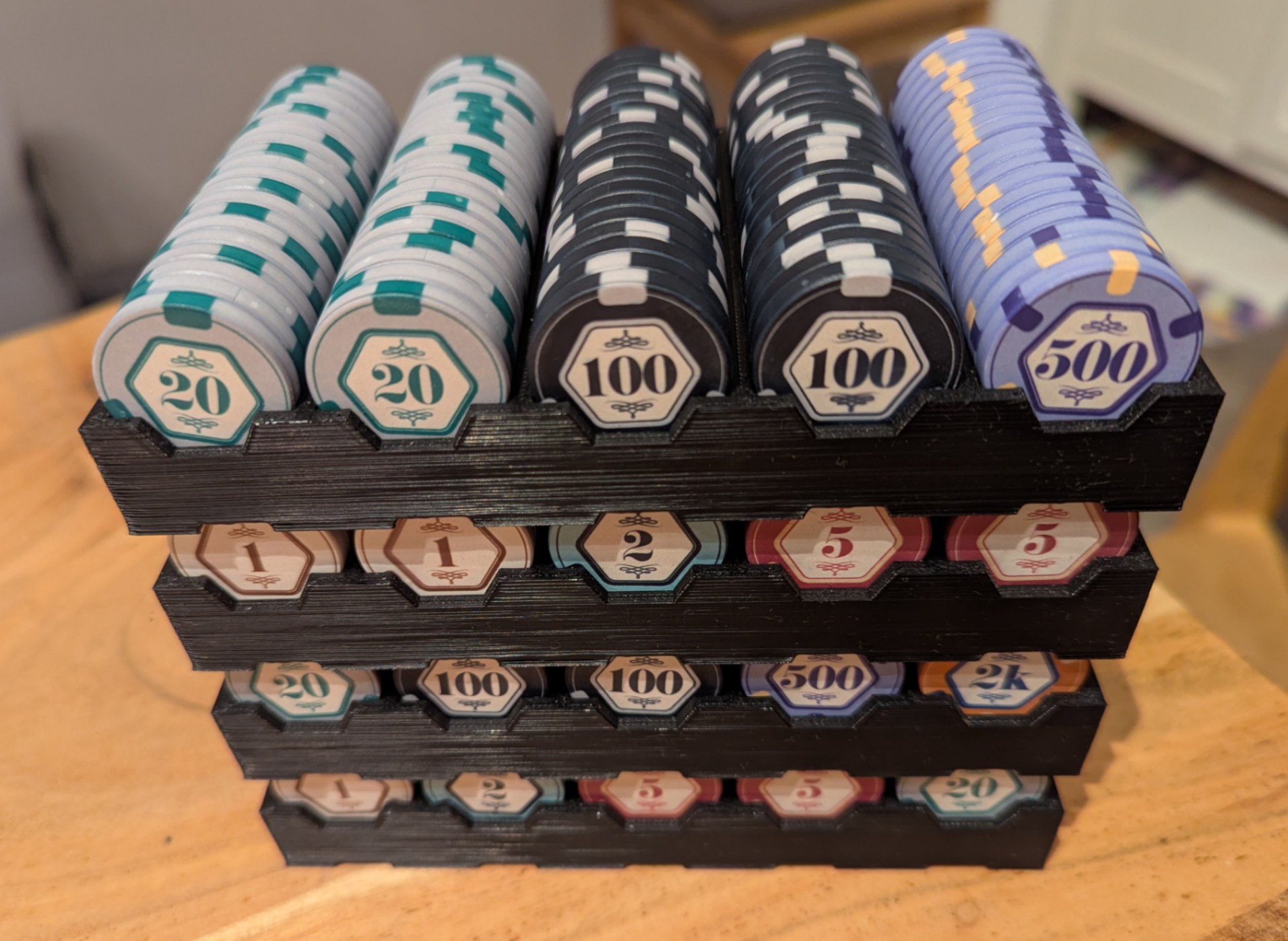 Parameterized Stackable Chip Rack