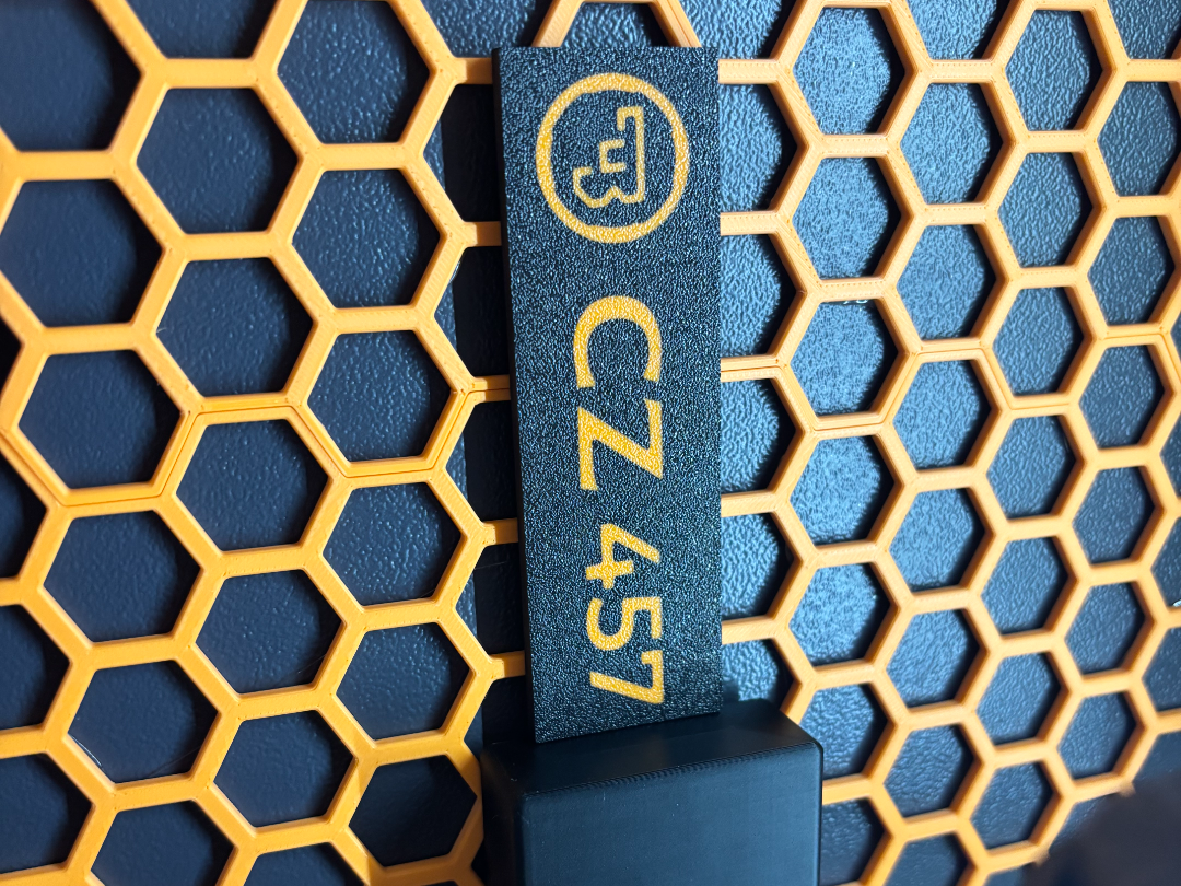 CZ 457 logo on a magnet