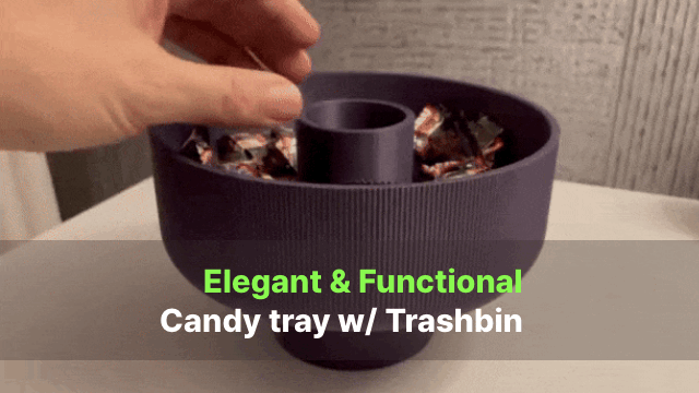 Candy Tray w/ Trash bin