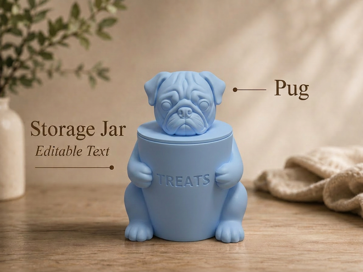 Pug Storage Jar