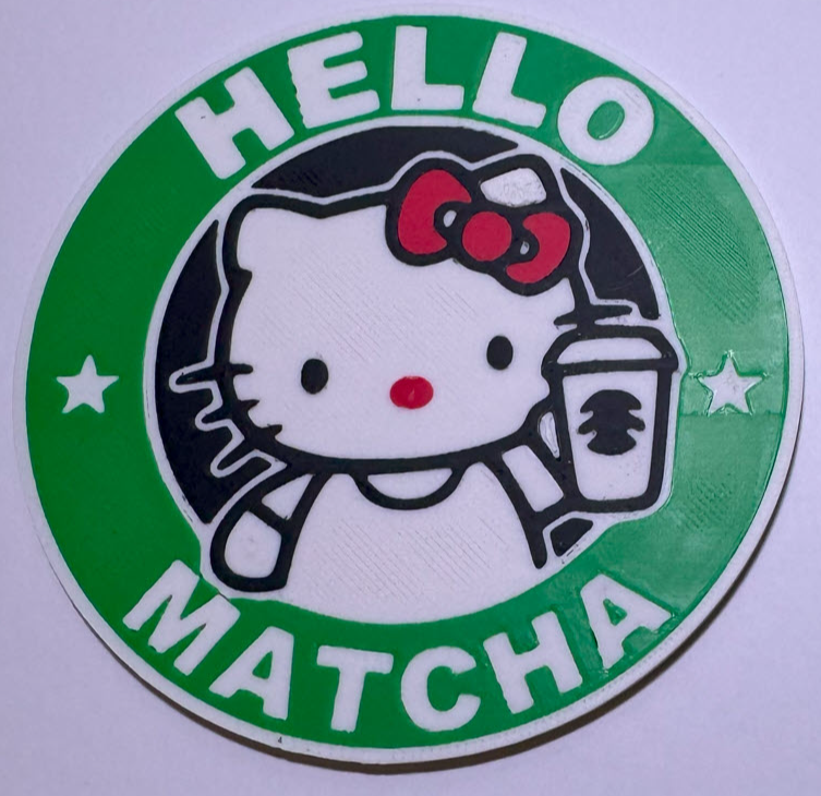 Hello Kitty Green Matcha Coaster for Table & Car