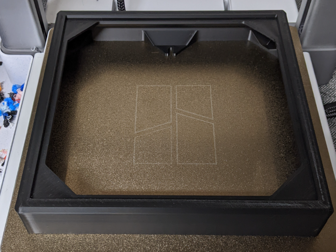200x200mm HueForge clock frame. No supports