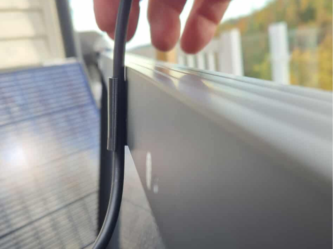 Cable hoder solar panel