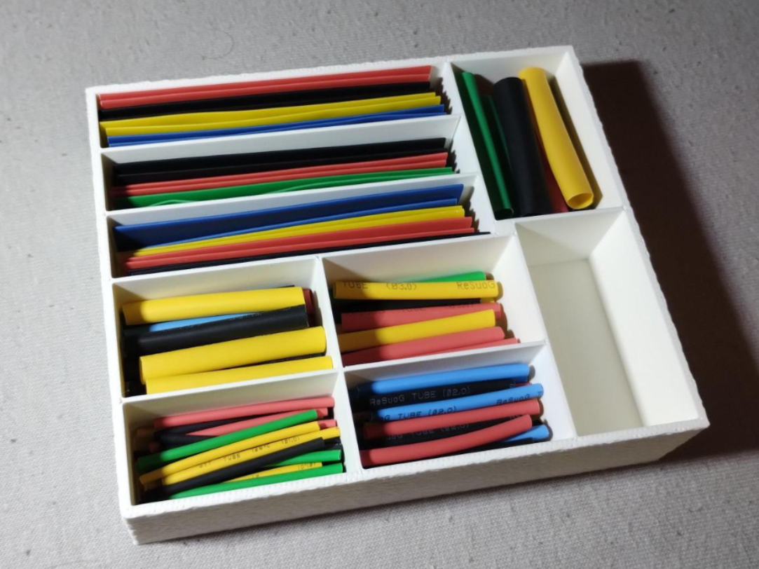 Shrink tubes organiser