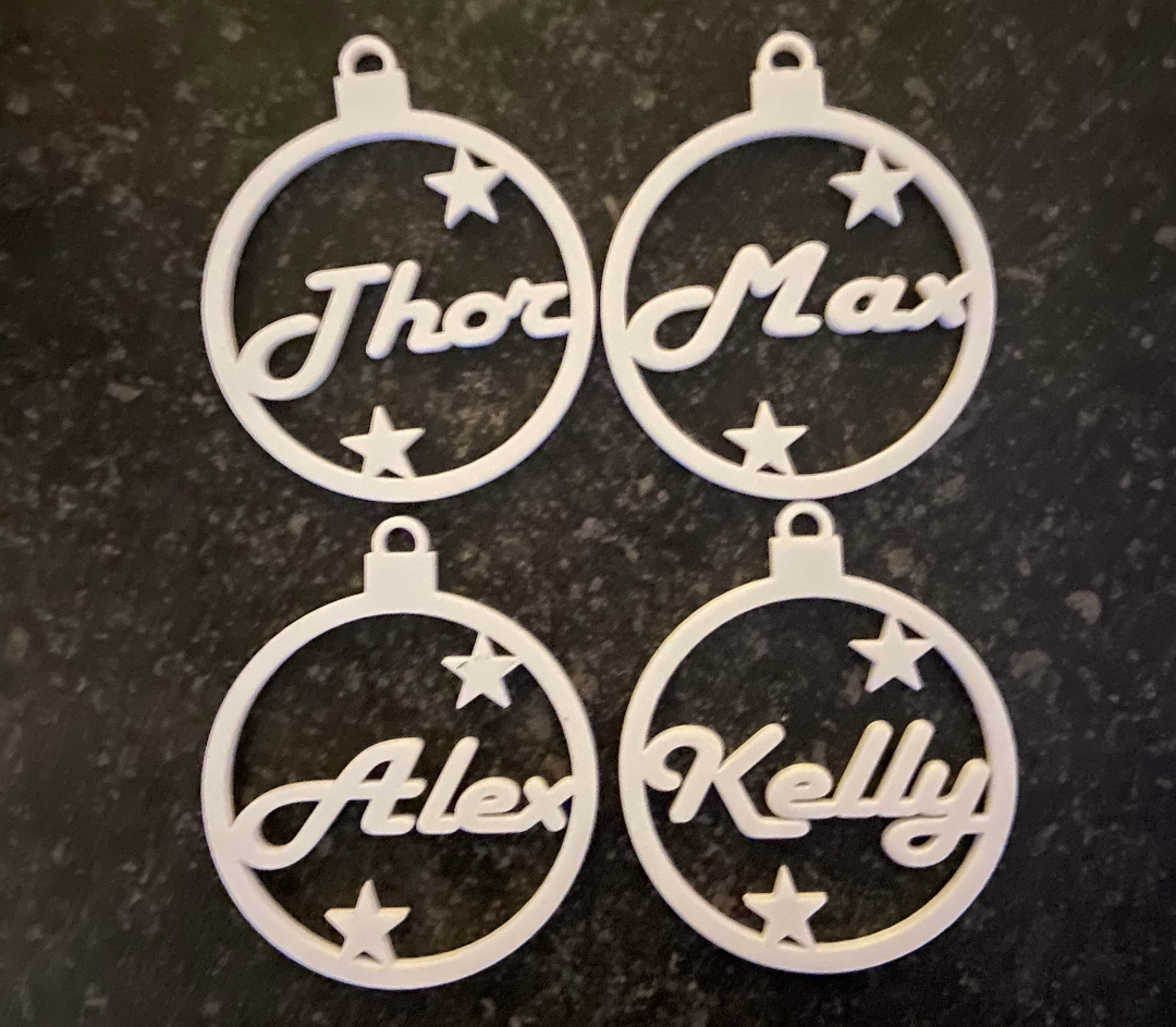 Christmas circles with names
