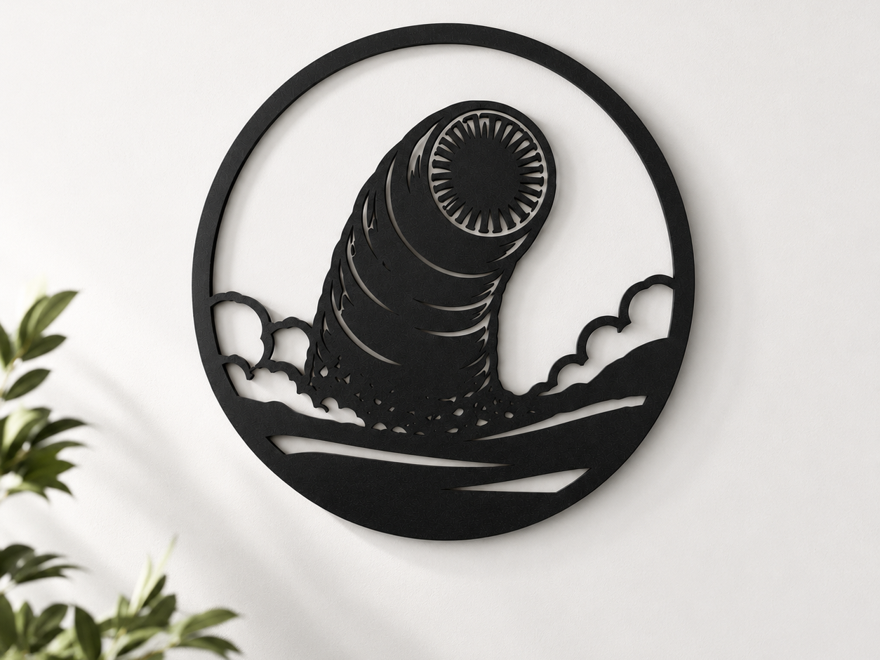 Dune Inspired Sandworm Wall Art