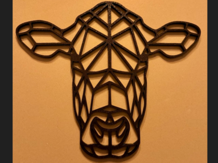COW HEAD LINE ART Wall ornament decor