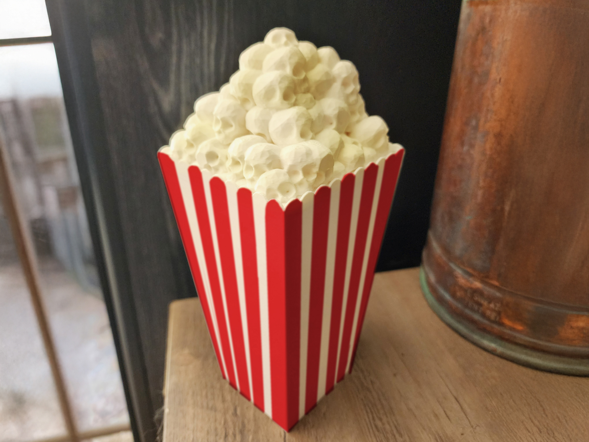 Halloween Skull Popcorn Box