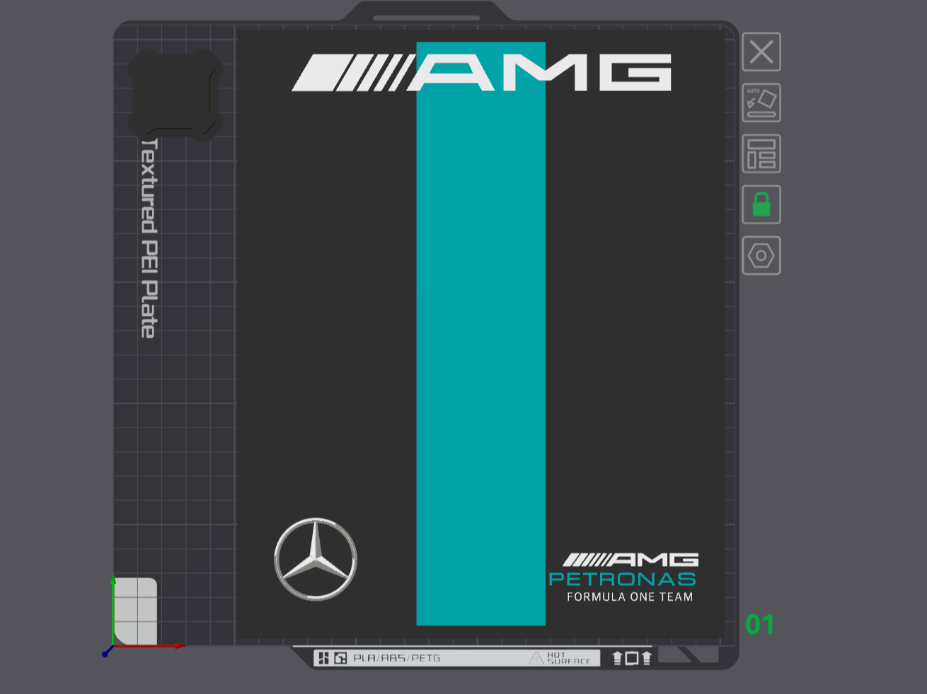 F1 hueforge AMG Petronas 250x200mm