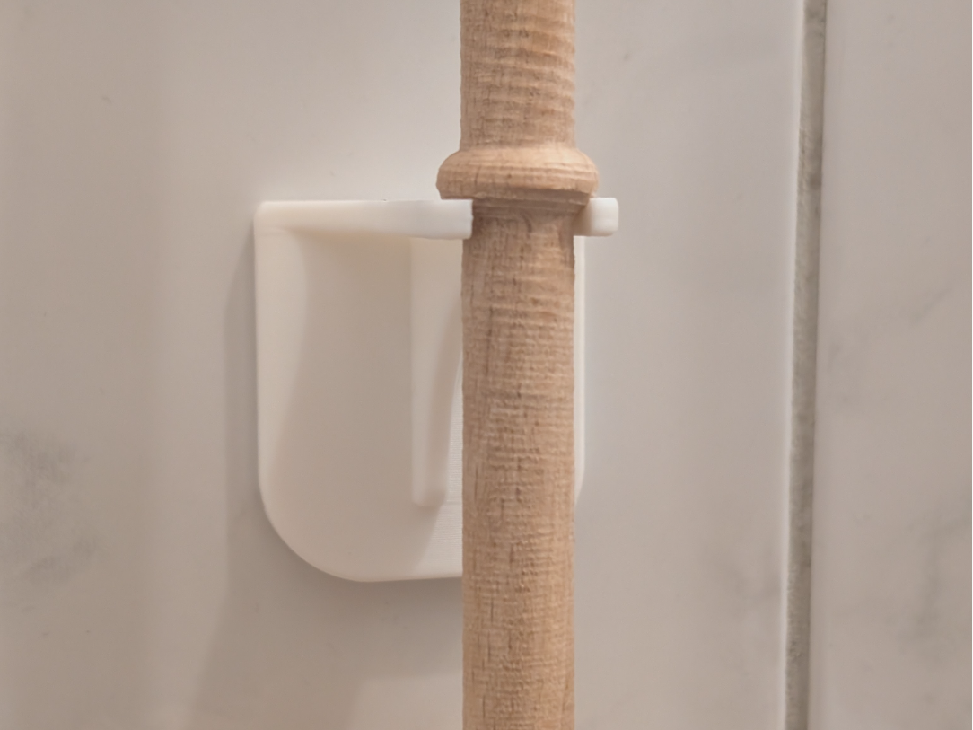 Wall-mounted toilet brush holder (parametric)