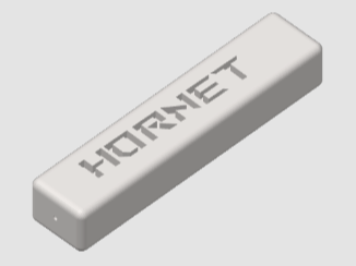 Porte clef Honda Hornet, 60mm x 12.5mm x 10mm