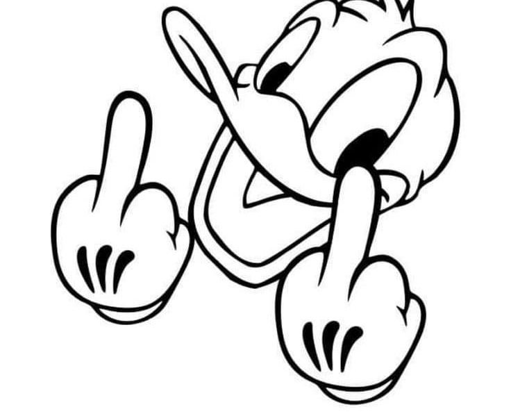 wallart decor donald duck F***